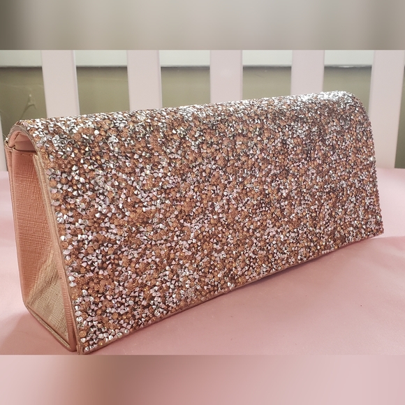 Metallic glitter rose gold purse - Picture 2 of 9